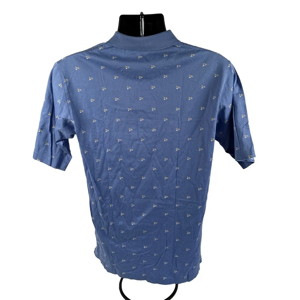 Mens Polo Ralph Lauren Short Sleeve Polo Shirt Size Small Flag Print Cotton